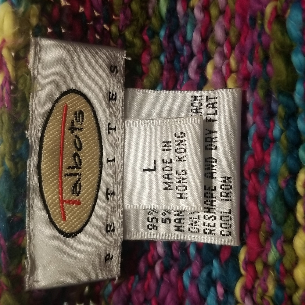 Talbot's Muilt Color Button Down Cardigan Sweater - image 3